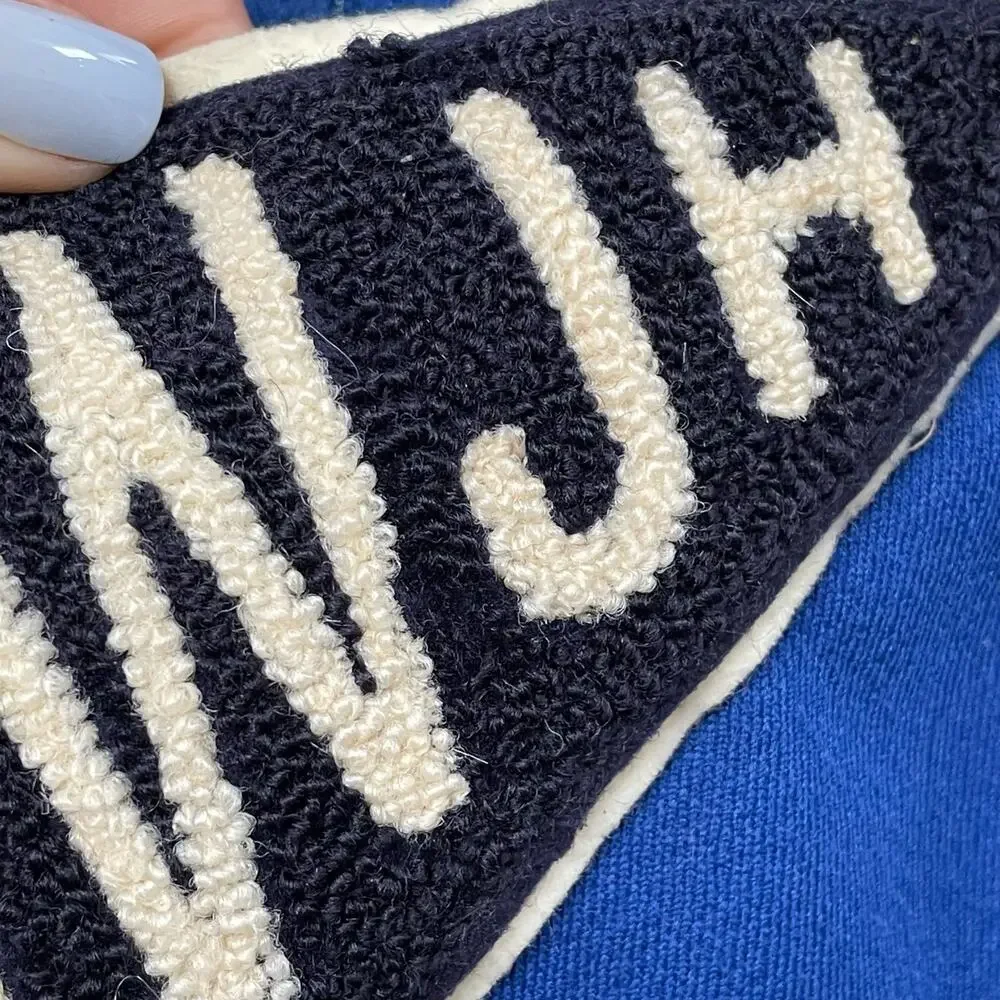 Vintage Cheerleader Uniform Chenille Megaphone Patch Blue Handmade READ DSCRPT